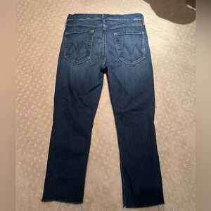 MOTHER The mid rise dazzler ankle fray